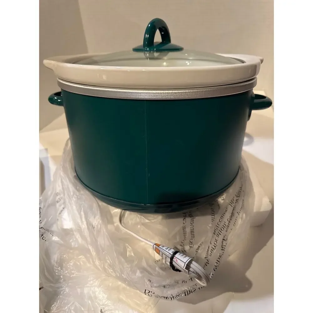 Crock-Pot Classic 4.5 Qt Round Slow Cooker 3 Settings,Green Open Box